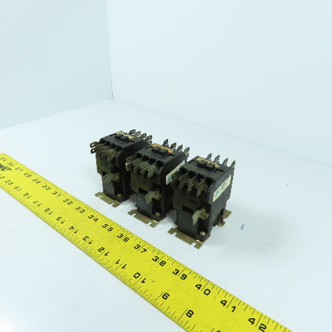 Westinghouse BFF31F Control Relay 300VAC 10A 3NO-1NC 120V Coil Lot Of 3