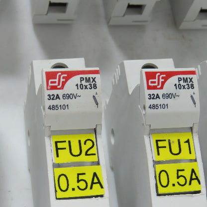 PMX 10x38 485101 32A 690V Single Pole Fuse Holders Lot Of 10