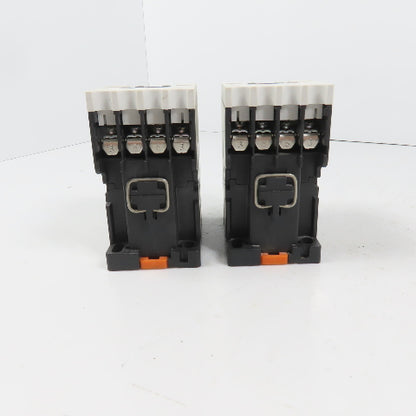 Teco RAU-4 AC Magnetic Control Relay 4-Pole 110V Coil 6A 600VAC Max Lot Of 2