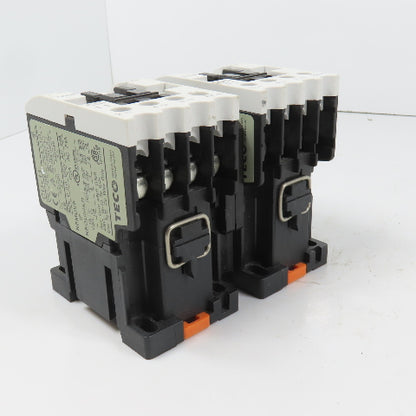 Teco CU-11 Size 0 Reversing Magnetic Contactor 3PH 10HP 220V Coil 24A