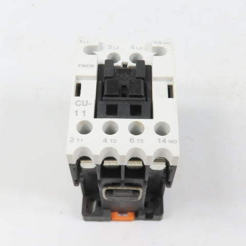 Teco CU-11 Size 0 Magnetic Contactor 3PH 10HP 220V Coil 24A 600VAC Max