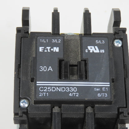 Eaton C25DND330 30A Definite Purpose Contactor 24V Coil 15HP 3PH