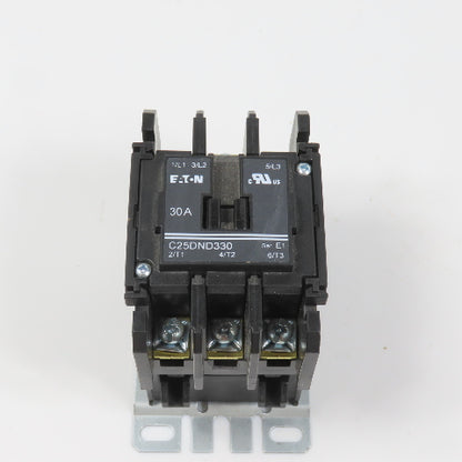 Eaton C25DND330 30A Definite Purpose Contactor 24V Coil 15HP 3PH