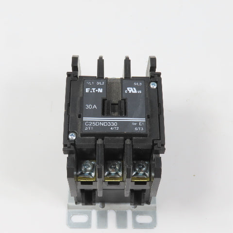 Eaton C25DND330 30A Definite Purpose Contactor 24V Coil 15HP 3PH