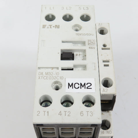 Eaton DILM32-10 XTCE032C10 3PH 25HP Contactor 110V Coil 40A 600V Max