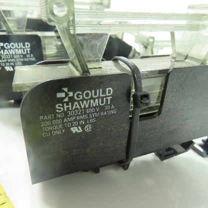 Gould Shawmut 30321 Fuse Holder 30A 600V W/ DFC3M Safety Puller Lot Of 10