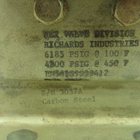 Richards Industries HM541S9999412 Differential Pressure Manifold 6185PSIG @100°F