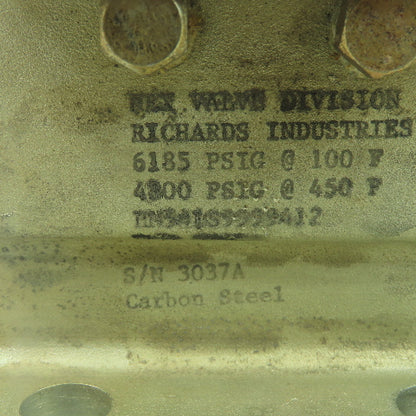 Richards Industries HM541S9999412 Differential Pressure Manifold 6185PSIG @100°F