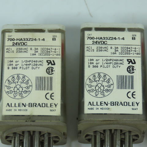 Allen Bradley 700-HA33Z24-1-4 24VDC General Purpose Relay 11-Pin 10A Lot Of 4