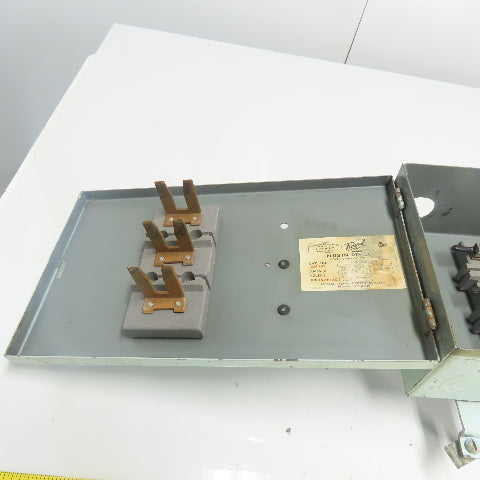 Federal Pacific CFP 332 30A 240VAC Cover Operated Fusible Bus Plug Switch 3P
