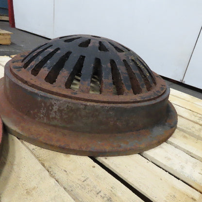 26" Flanged Cast Iron Storm Water Drain Dome Cover 9" Tall