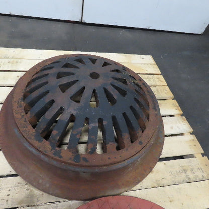 26" Flanged Cast Iron Storm Water Drain Dome Cover 9" Tall