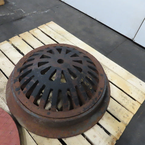 26" Flanged Cast Iron Storm Water Drain Dome Cover 9" Tall
