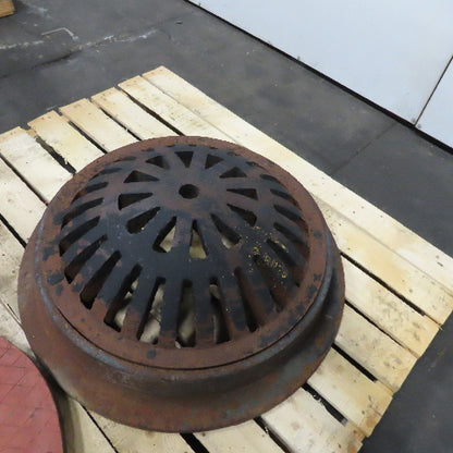 26" Flanged Cast Iron Storm Water Drain Dome Cover 9" Tall