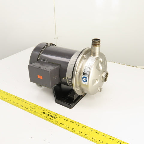 Ebara ACDU70/17T3C 3/4HP Stainless Steel Centrifugal Pump 230/460V 3PH 1"x1-1/4"