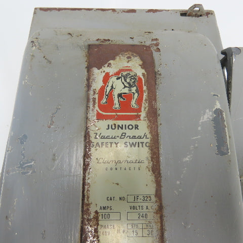 Bulldog JF-323 100A Vacu-Break Safety Disconnect Switch 240VAC