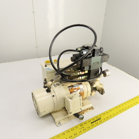 Nachi 0.4kW 1.5 Gallon Hydraulic Power Unit 200/220V 3PH W/2 Valves Tested