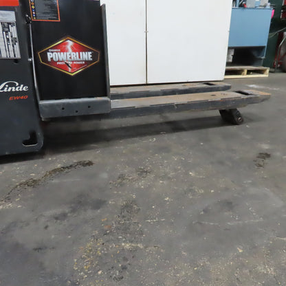 Linde EW40 24V 8000Lbs Walk Behind Pallet Jack Truck 48"x9" Forks 8" Lift 17Hrs.