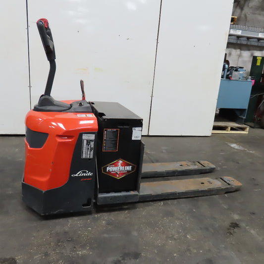 Linde EW40 24V 8000Lbs Walk Behind Pallet Jack Truck 48"x9" Forks 8" Lift 17Hrs.