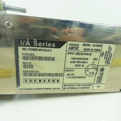 Foxboro AA16560 I/A Series Power Module Rev B 100-240VAC In 39VDC Out