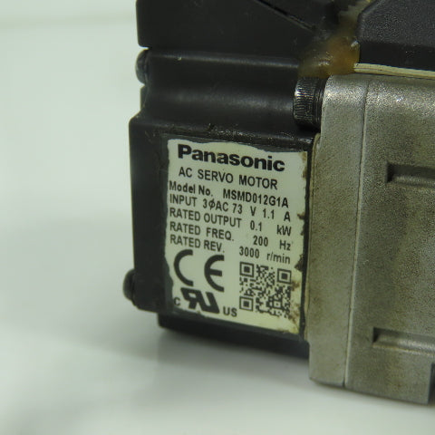 Panasonic MSMD012G1A 0.1kW AC Servo Motor 73V 1.1A 3000RPM 200Hz
