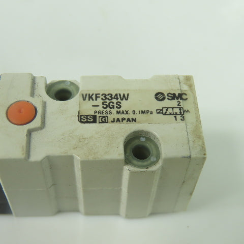 SMC VKF334W-5GS Solenoid Valve 24VDC 0.1MPa