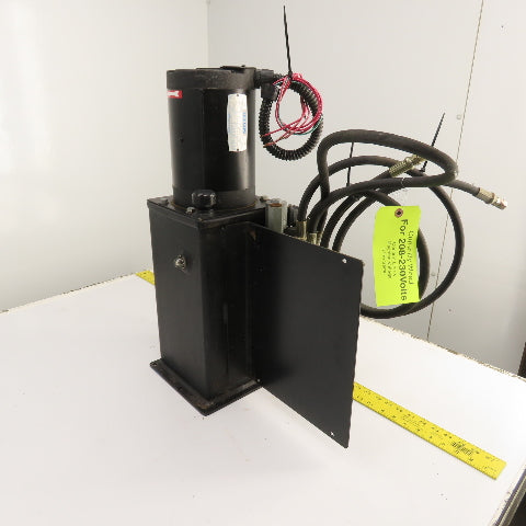 3HP 3-Gallon Hydraulic Power Unit 230/460V 3PH 1.8GPM Leeson C6T34NZ25A Tested