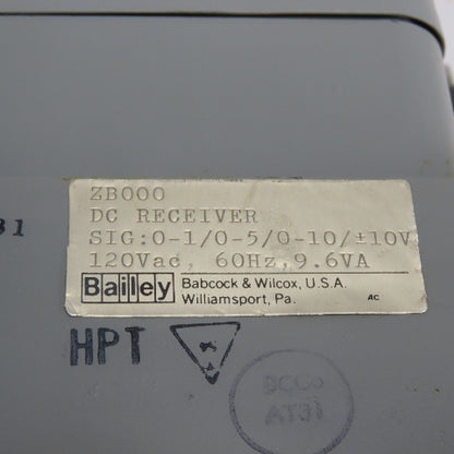 Bailey ZB000 DC Receiver 120VAC 9.6VA