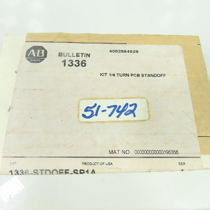 Allen Bradley 1336-STDOFF-SP1A 1/4 Turn PCB Standoff Drive Kit NEW Sealed