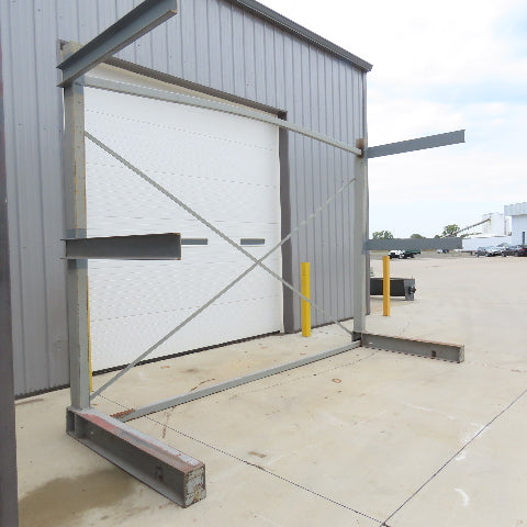 60" x 168" x 114" Tall 2 Arm Welded Single Sided Cantilever Rack