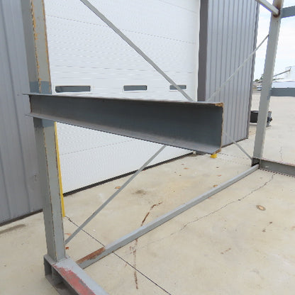 60" x 168" x 114" Tall 2 Arm Welded Single Sided Cantilever Rack