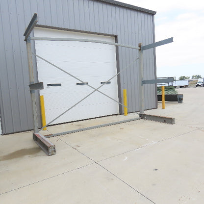 60" x 168" x 114" Tall 2 Arm Welded Single Sided Cantilever Rack