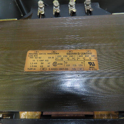 Square D SK5271W Class 9070 1800VA Transformer Disconnect Pri 230/460 Sec 115V