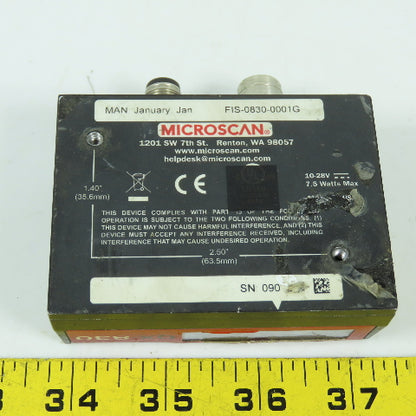 Microscan QX-830 FIS-0830-0001G Fixed Mount Barcode Scanner 10-28VDC