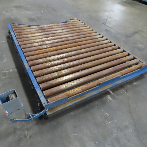 52" BF x 62" L Gravity Roller Stretch Wrap Conveyor For 46" Dia. Turntable