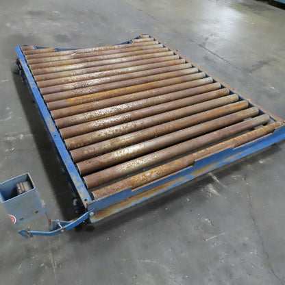 52" BF x 62" L Gravity Roller Stretch Wrap Conveyor For 46" Dia. Turntable