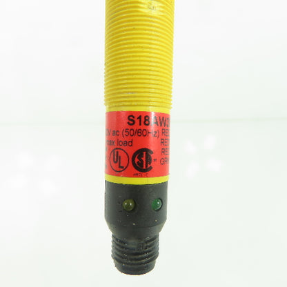 Banner S18AW3FF50Q1 Photoelectric Sensor 20-250VAC 300mA