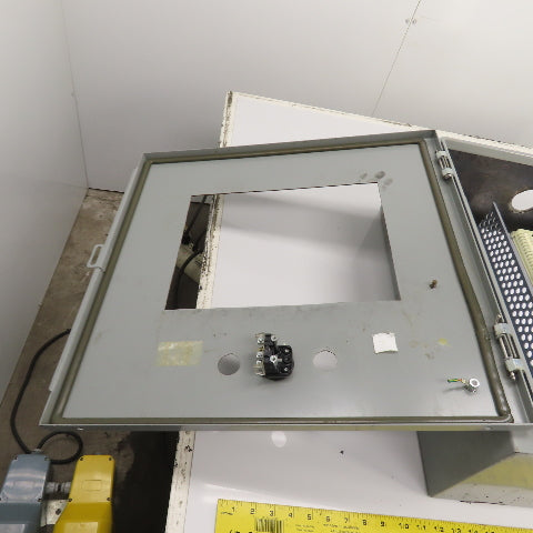 Hoffman 24" x 24" x 8" Steel Hinged Door Electrical Enclosure W/ Backplate