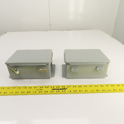 Hoffman K1768, K1756 8" x 6" x 3-1/2" Electrical Enclosure Junction Boxes Lot/2