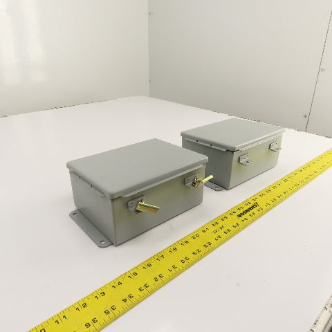 Hoffman K1768, K1756 8" x 6" x 3-1/2" Electrical Enclosure Junction Boxes Lot/2