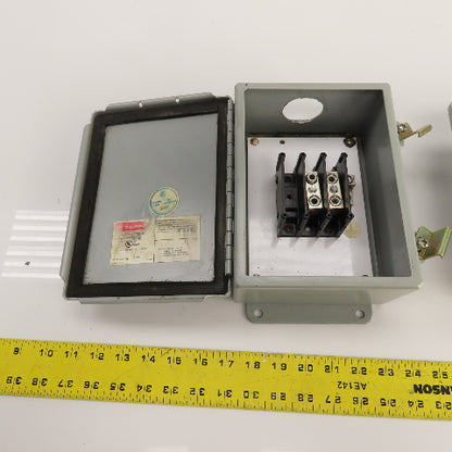 Hoffman K1768, K1756 8" x 6" x 3-1/2" Electrical Enclosure Junction Boxes Lot/2