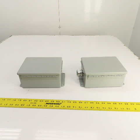 Hoffman K1768, K1756 8" x 6" x 3-1/2" Electrical Enclosure Junction Boxes Lot/2