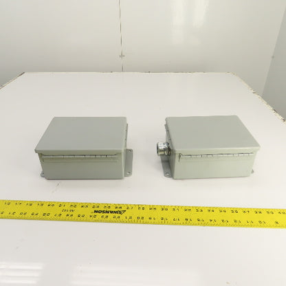 Hoffman K1768, K1756 8" x 6" x 3-1/2" Electrical Enclosure Junction Boxes Lot/2