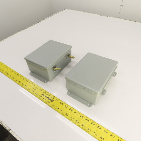 Hoffman K1768, K1756 8" x 6" x 3-1/2" Electrical Enclosure Junction Boxes Lot/2