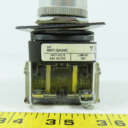 Allen Bradley 800T-QA24G Illuminated Green Momentary Contact Push Button 24V