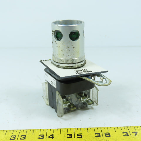 Allen Bradley 800T-QA24G Illuminated Green Momentary Contact Push Button 24V