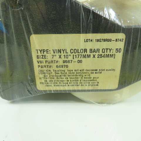 64970 Vinyl Color Bar 7" x 10" Fire Health Hazard Reactivity