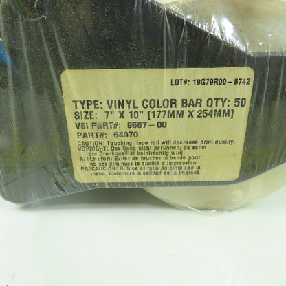 64970 Vinyl Color Bar 7" x 10" Fire Health Hazard Reactivity