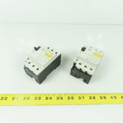 Siemens 3VU1300-1MH00 .6-2.4A Motor Protector Circuit Breaker 600VAC Lot Of 2
