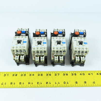 Mitsubishi S-N11 Magnetic Contactor 7.5HP 20A 110V Coil Various Overloads Lot/4
